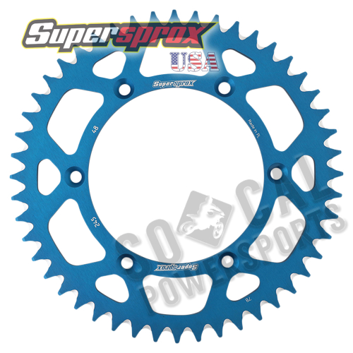 Supersprox - Supersprox Aluminum Rear Sprocket - 48T - RAL-245-48-BLU