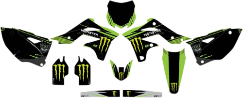 DCOR - DCOR Monster Energy Kawasaki Complete Graphics Kit - Black - 20-20-228