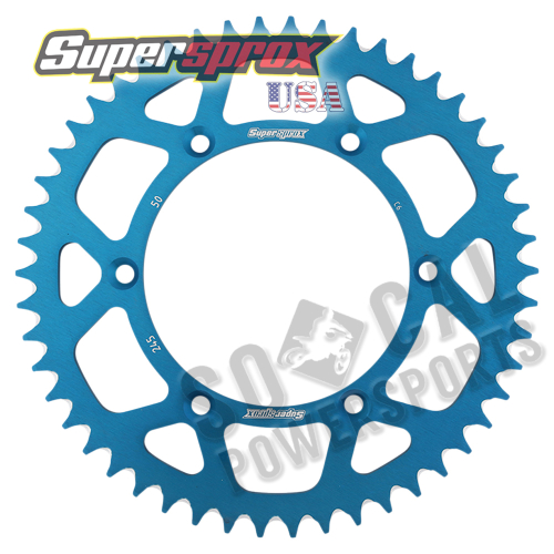 Supersprox - Supersprox Aluminum Rear Sprocket - 50T - RAL-245-50-BLU