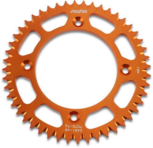 Sunstar - Sunstar Works Triplestar Aluminum Rear Sprocket - 48T - Orange - 5-248148OR