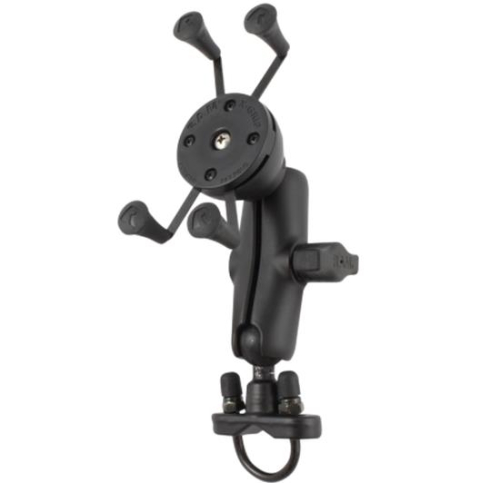 RAM Mounts - RAM Mounts RAM Handlebar Rall Mount with Zinc-Coated U-Bolt Base and Universal X-Grip Phone Holder - RAM-B-149Z-UN7