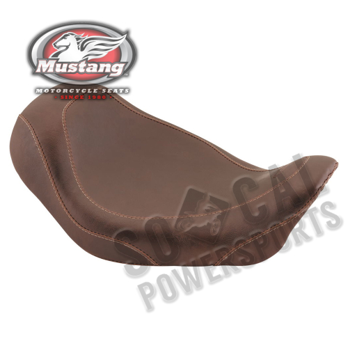 Mustang - Mustang Wide Tripper Solo Seat - Smooth - Brown - 76702