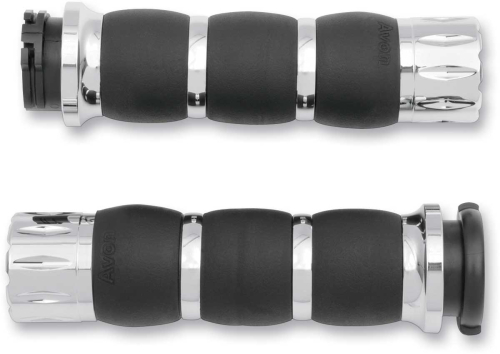Avon Grips - Avon Grips Rival Velvet Air Grips - Chrome - AIR-93-RIV
