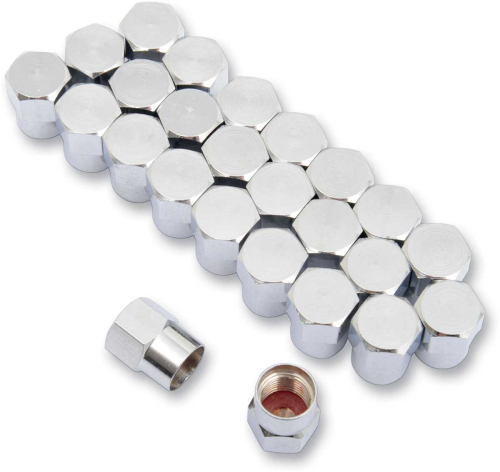 K&L Supply - K&L Supply Valve Stem Caps - Chrome - 25 Pack - 32-8196