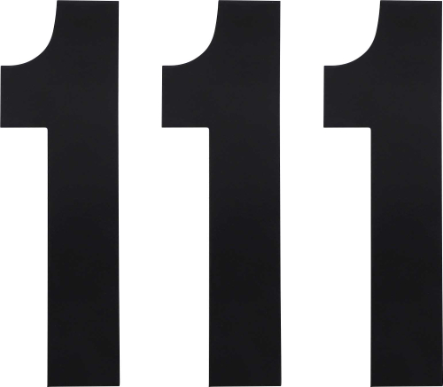 Factory Effex - Factory Effex Standard Numbers 6in. - Black - No. 1 - 02-4451