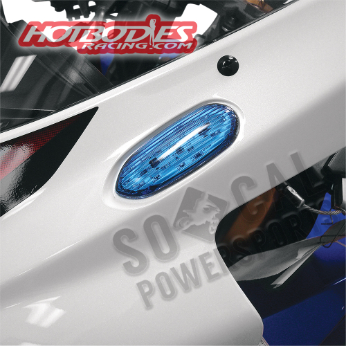 Hotbodies Racing - Hotbodies Racing Flush Mount Turn Signal/Mirror Block Offs - Blue - S06GS-SIG-BLU
