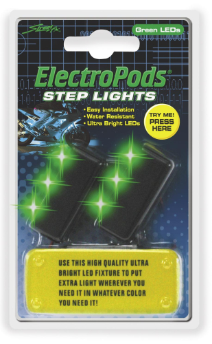 Street FX - Street FX Electropods Step Lights - Green/Black - 1043043