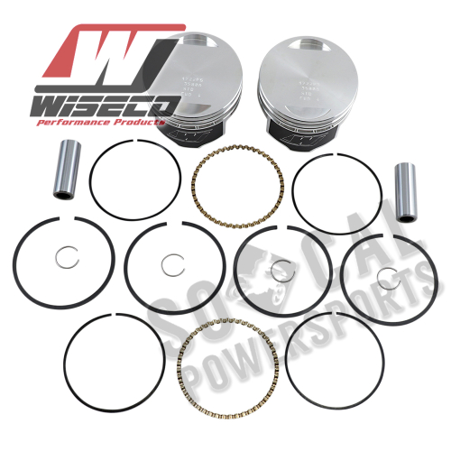 Wiseco - Wiseco K Piston Kit (80ci, Flat Top) - Standard Bore 3.498in., 8.5:1 Compression - K1640