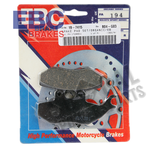 EBC - EBC Organic Brake Pads - FA194
