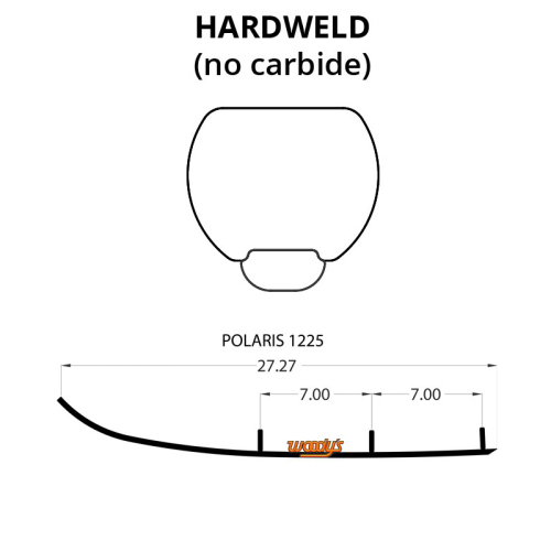 Woodys - Woodys Top-Stock Hard Surface Bar Carbide Runners - HSP-1225