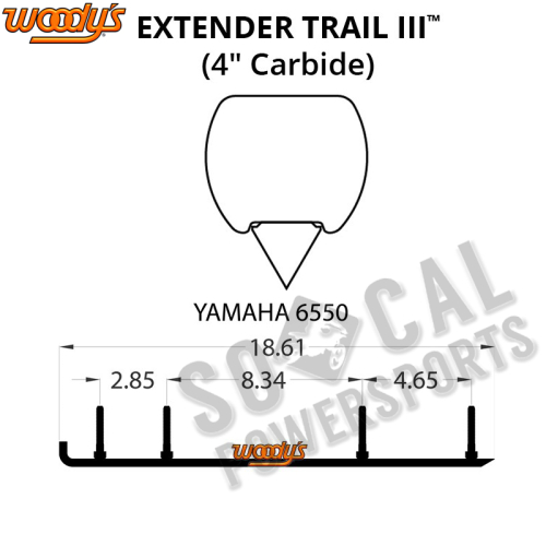 Woodys - Woodys Extender Trail III Flat-Top Carbide Runners - EYV3-5500
