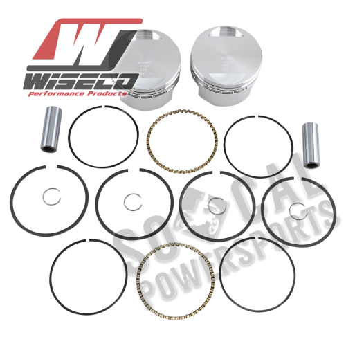 Wiseco - Wiseco K Piston Kit (73ci., Flat Top) - Standard Bore 3.498in., 9:1 Compression - K1660