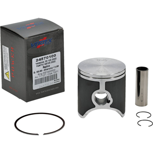 Vertex - Vertex Cast Replica Piston Kit  - 1.00mm Oversize to 54.95mm, Standard Compression - 24570100