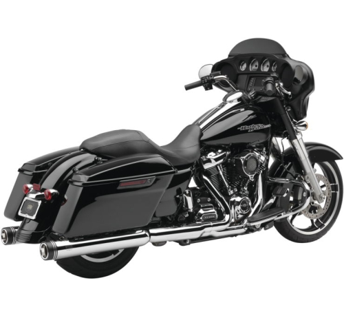 Cobra - Cobra Gen 2 Neighbor Haters Slip-On Mufflers with Dual Cut - Chrome with/Black Tip - 4in. - 6277