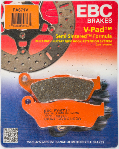 EBC - EBC Semi-Sintered V Brake Pads - FA671V
