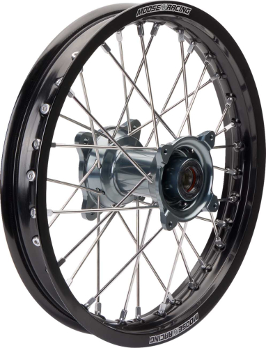 Moose Racing - Moose Racing SX-1 Complete Rear Wheel - 16in. x 1.85in. - Black Wheel/Gray Hub - MR-18516-BKGY