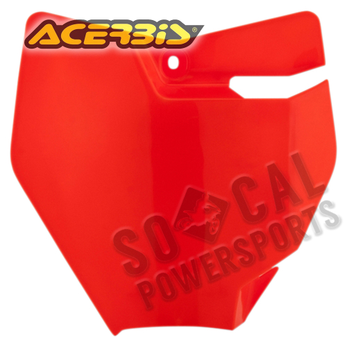 Acerbis - Acerbis Front Number Plate - Fluorescent Orange - 2449404617