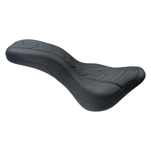 Mustang - Mustang Daytripper One-Piece Seat - Black with Apex Stitch - 75884