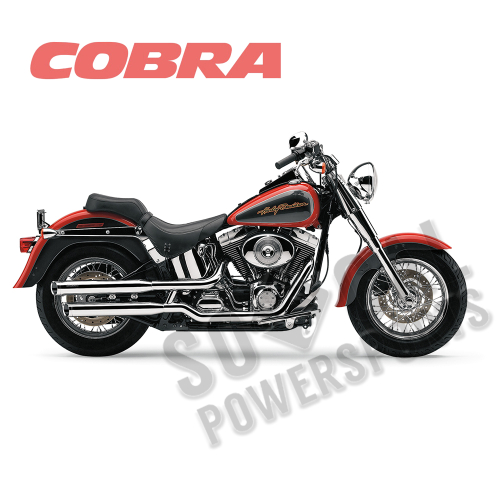 Cobra - Cobra 3in. Slashcut Slip-On Mufflers - Chrome - 6001