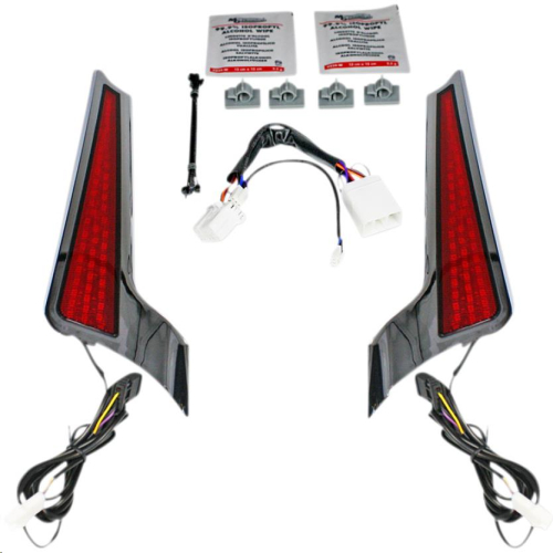 Custom Dynamics - Custom Dynamics Fascia LED Panel - Chrome With Red Lens - CD-FASCIA-HD-CR