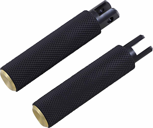 Arlen Ness - Arlen Ness Fusion Driver Footpegs - Knurled - Brass - 07-944