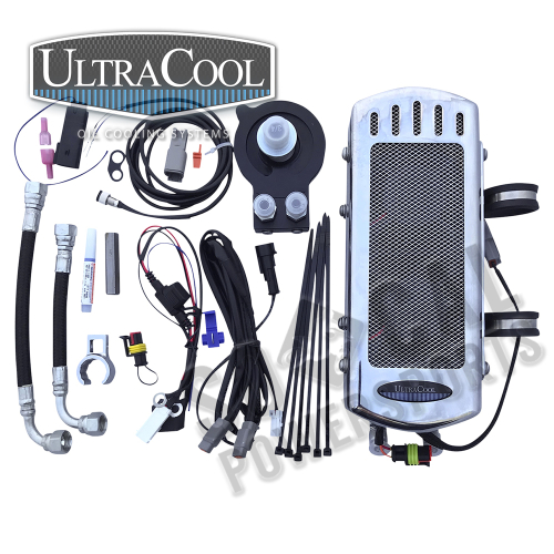 UltraCool - UltraCool Frame Mounted Oil Cooler Kit - Chrome - SMS8-1C