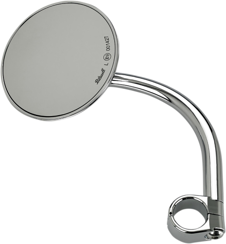 Biltwell Inc. - Biltwell Inc. 4in. Round Utility Mirror with Clamp On Mount for 1in. Bar - Chrome - 6503-501-531