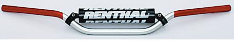 Renthal - Renthal 7/8in. Handlebar - RC/OEM Honda and Kawasaki Bend - Silver/Red - 97108SR01187