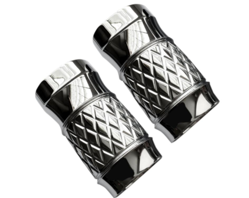 Eddie Trotta Designs - Eddie Trotta Designs Fork Slider Covers - Platinum-Cut Chrome - TC-963