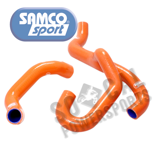 SAMCO Sport - SAMCO Sport Radiator Hose Kit - Orange (Y Piece Race Design) - KTM65-ORG
