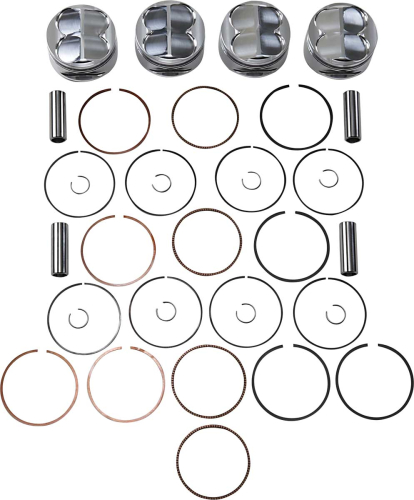 J.E. Pistons - J.E. Pistons Round Piston Kit - Standard Bore 79.00mm, 12.5:1 Compression - 284695