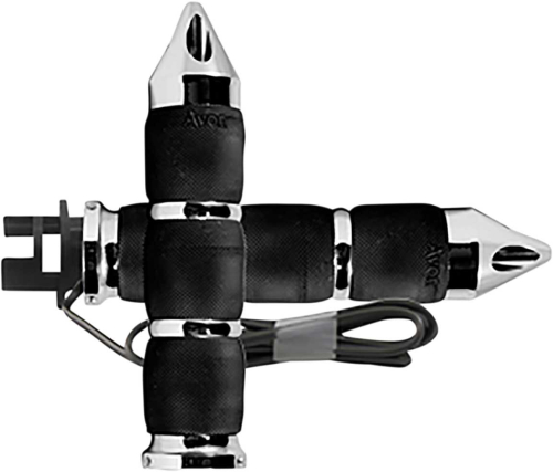 Avon Grips - Avon Grips Air Cushioned Spike Heated Grips - Chrome - MT-IN-AIR-90CSH
