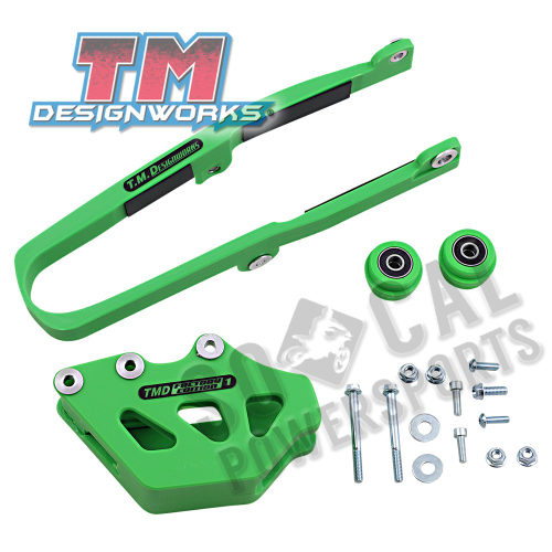 T.M. Designworks - T.M. Designworks Baja-Rally Chain Slide-N-Guide Kit - Green - KCP-KXK-GR