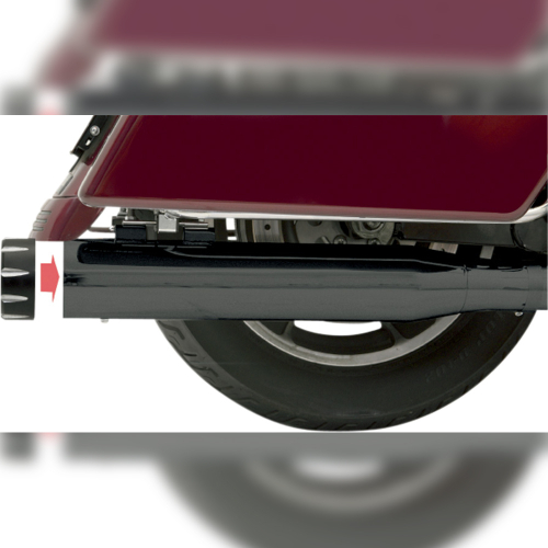 Bassani Manufacturing - Bassani Manufacturing 4in. Quick Change Slip-Ons - Black - 1F740B