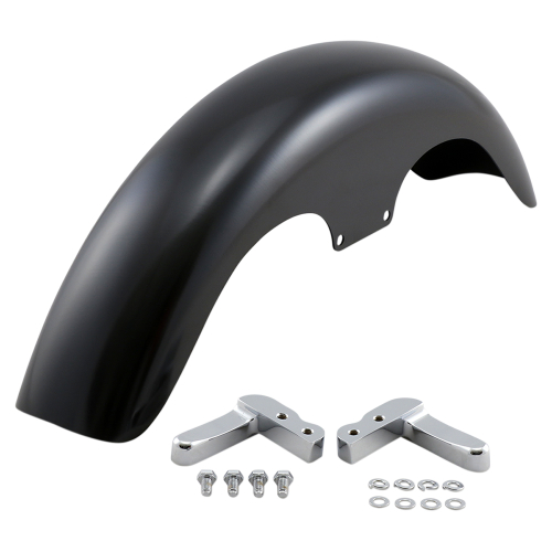 Klock Werks - Klock Werks Tire Hugger Series Klub Front Fender with Chrome Mounting Blocks for 19in. Wheel - KW05-06-0004-C