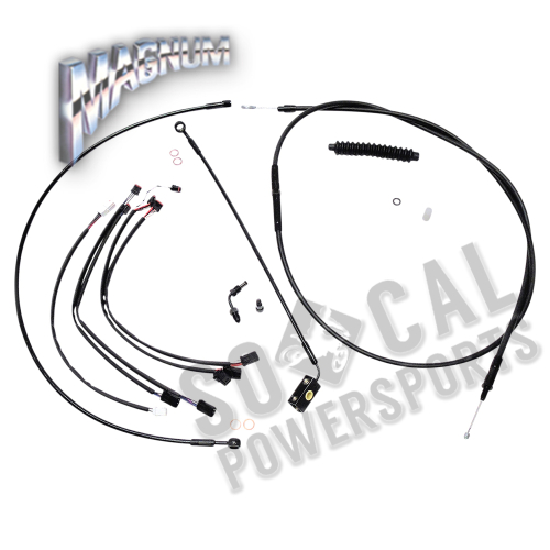 Magnum - Magnum Black XR Handlebar Installation Kit with Black Fittings for 12-14in. Ape - 486941