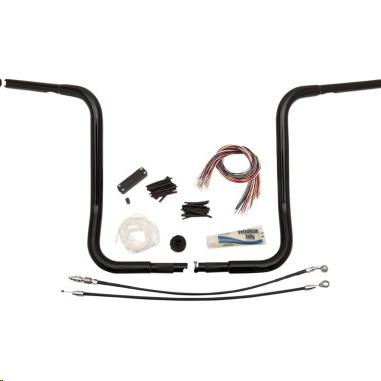 Fat Baggers, Inc. - Fat Baggers, Inc. 1-1/4in. EZ Install Handlebar Kit with Round Top Handlebars - Gloss Black - 909416-B