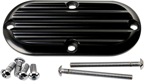Joker Machine - Joker Machine Billet Inspection Cover - Finned - Black - 06-95-1