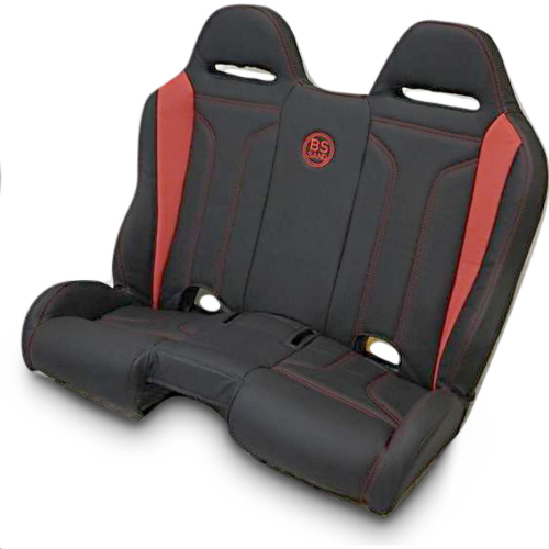 BS Sand - BS Sand Performance Front/Rear Bench Seat - Diamond - Black/Red - PEBEDODTC