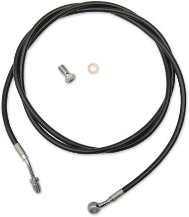 LA Choppers - LA Choppers Clutch Line - Black Vinyl/Stainless Braided - LA-8054C08B