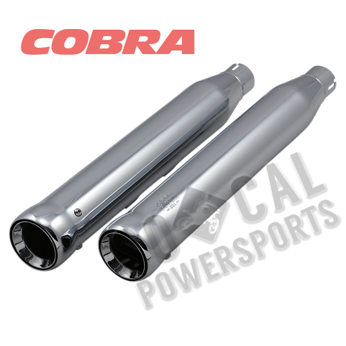 Cobra - Cobra Neighbor Haters Slip-On Mufflers - Chrome - 6042