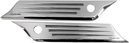 Accutronix - Accutronix Speed Ball Saddlebag Latch Covers - Chrome - BLC014-SB-C