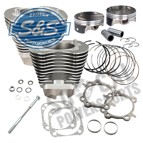 S&S Cycle - S&S Cycle 117in. Big Bore Kit - Black Powder-coat - 910-0474