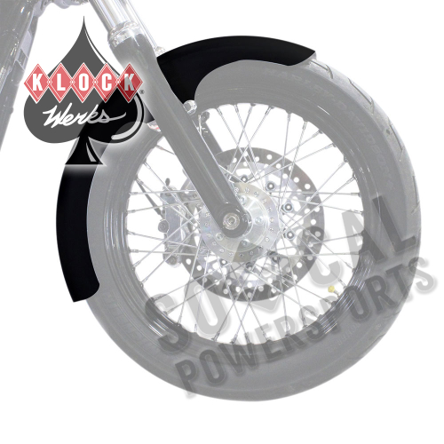 Klock Werks - Klock Werks Hugger Series Front Fenders With Mounting Blocks - Tapered Front Leg - KW05-01-0496-R
