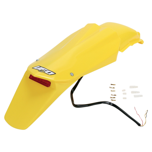 UFO Plastics - UFO Plastics Enduro Rear Fender with Light - Husky Yellow - HU03314-103