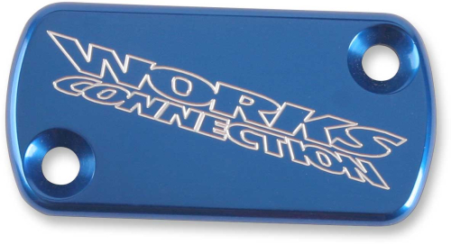 Works Connection - Works Connection Anodized Billet Aluminum Front Brake Reservoir Cover - Blue - 21-000