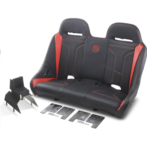 BS Sand - BS Sand Extreme Front/Rear Bench Seat - Double T - Black/Deep Orange - EXBEDODTC