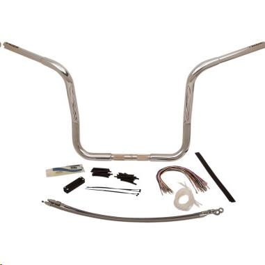 Fat Baggers, Inc. - Fat Baggers, Inc. 1-1/4in. EZ Install Handlebar Kit with Round Top Handlebars - Chrome - 909414