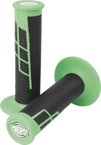 ProTaper - ProTaper Clamp-On Half Waffle Grips - Neon Green/Black - 021658