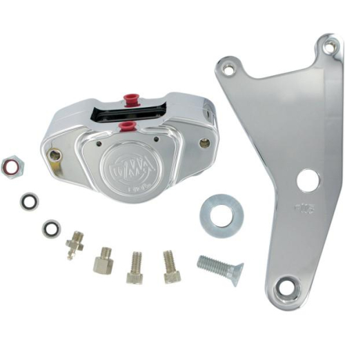 GMA Engineering - GMA Engineering 2-Piston Custom Rear Calipers - Smooth Chrome - GMA-115SC